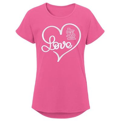 Outerstuff Girls Youth Pink St. Louis Cardinals Lovely T-Shirt