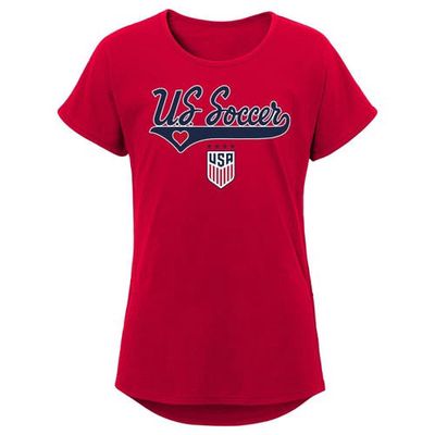 Outerstuff Girls Youth Red USWNT Clean Sweep T-Shirt