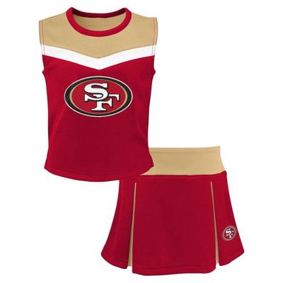 Outerstuff Girls Youth Scarlet San Francisco 49ers Spirit Two-Piece Cheerleader Set