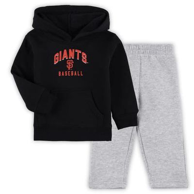 Outerstuff Infant Black/Heather Gray San Francisco Giants Play by Play Pullover Hoodie & Pants Set