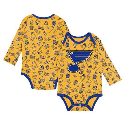 Outerstuff Infant Gold St. Louis Blues Dynamic Defender Long Sleeve Bodysuit