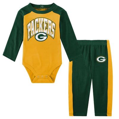 Outerstuff Infant Green Green Bay Packers Rookie of the Year Long Sleeve Bodysuit & Pants Set