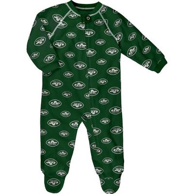 Outerstuff Infant Green New York Jets Allover Print Raglan Full-Zip Jumper