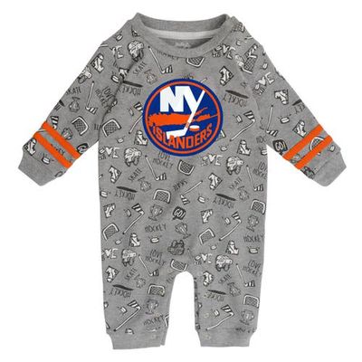 Outerstuff Infant Heather Gray New York Islanders Gifted Player Long Sleeve Jumper
