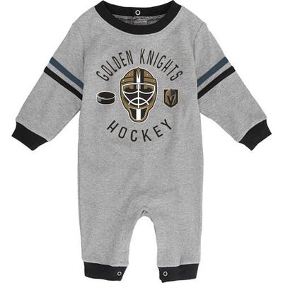 Outerstuff Infant Heathered Gray Vegas Golden Knights Masked Defender Jumper in Heather Gray
