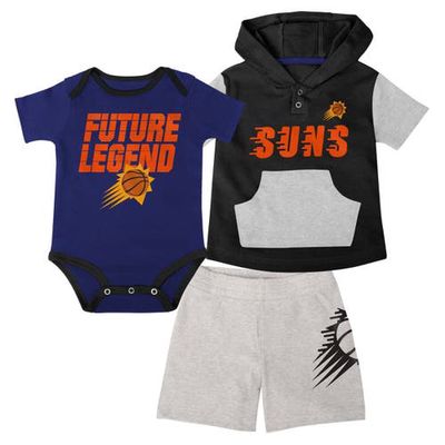 Outerstuff Infant Purple/Black/Gray Phoenix Suns Bank Shot Bodysuit
