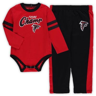 Outerstuff Infant Red/Black Atlanta Falcons Little Kicker Long Sleeve Bodysuit & Pants Set