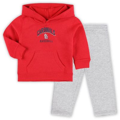 Outerstuff Infant Red/Heather Gray St. Louis Cardinals Play by Play Pullover Hoodie & Pants Set