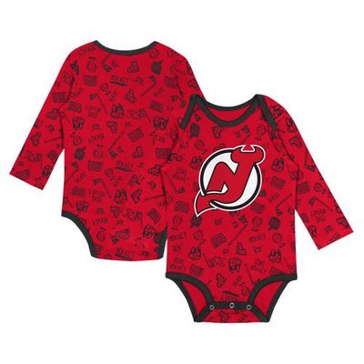 Outerstuff Infant Red New Jersey Devils Dynamic Defender Long Sleeve Bodysuit