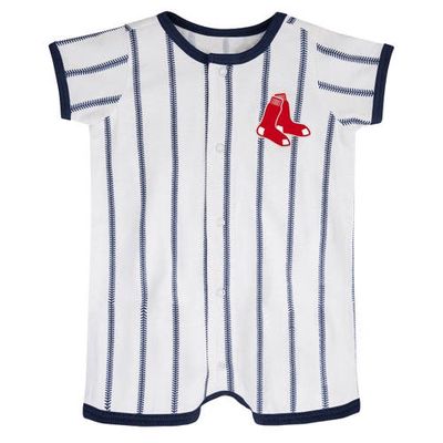 Outerstuff Infant White Boston Red Sox Pinstripe Power Hitter Coverall