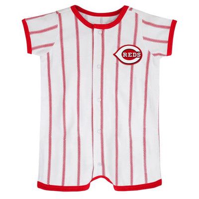 Outerstuff Infant White Cincinnati Reds Pinstripe Power Hitter Coverall