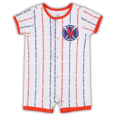 Outerstuff Infant White New York Mets Ball Hitter Coverall