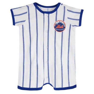 Outerstuff Infant White New York Mets Pinstripe Power Hitter Coverall