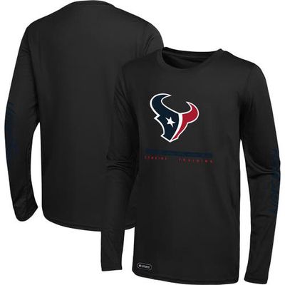 Outerstuff Men's Black Houston Texans Agility Long Sleeve T-Shirt