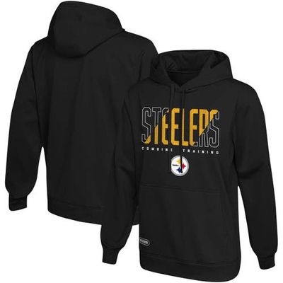 Outerstuff Men's Black Pittsburgh Steelers Backfield Combine Authentic Pullover Hoodie