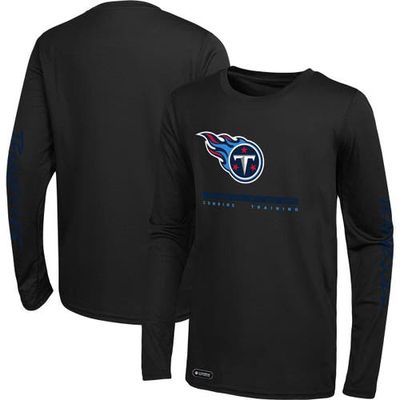 Outerstuff Men's Black Tennessee Titans Agility Long Sleeve T-Shirt
