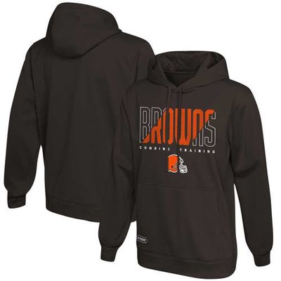Outerstuff Men's Brown Cleveland Browns Backfield Combine Authentic Pullover Hoodie