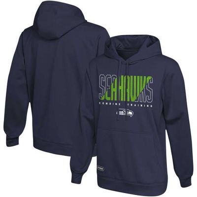 Outerstuff Men's College Navy Seattle Seahawks Backfield Combine Authentic Pullover Hoodie