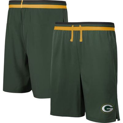 Outerstuff Men's Green Green Bay Packers Cool Down Tri-Color Elastic Training Shorts