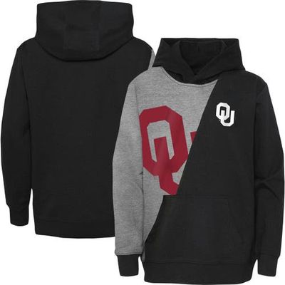 Outerstuff Men's Heather Gray/Black Oklahoma Sooners Unrivaled Pullover Hoodie