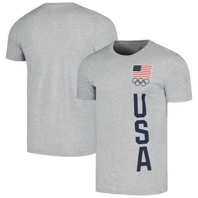 Outerstuff Men's Heather Gray Team USA Flag Five Rings T-Shirt