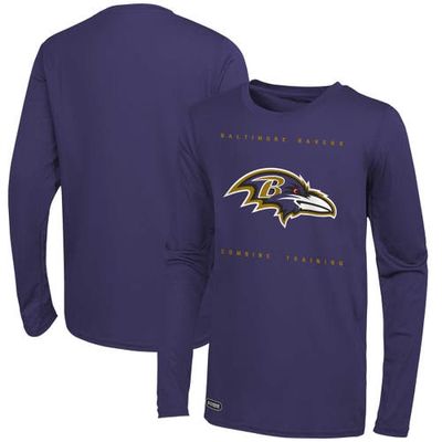 Outerstuff Men's Purple Baltimore Ravens Side Drill Long Sleeve T-Shirt