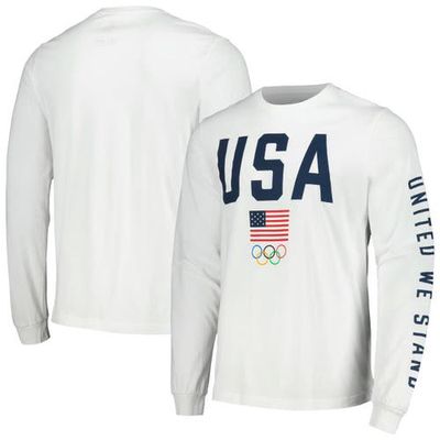 Outerstuff Men's White Team USA United We Stand Long Sleeve T-Shirt