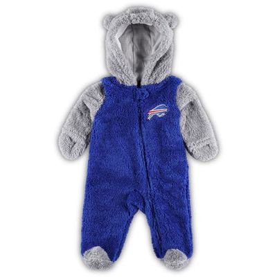 Outerstuff Newborn & Infant Royal/Gray Buffalo Bills Game Nap Teddy Fleece Bunting Full-Zip Sleeper