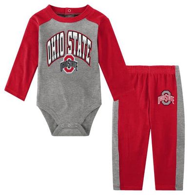 Outerstuff Newborn & Infant Scarlet Ohio State Buckeyes Rookie of the Year Long Sleeve Bodysuit & Pants Set