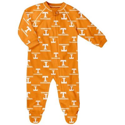 Outerstuff Newborn & Infant Tennessee Orange Tennessee Volunteers Allover Print Raglan Full-Zip Sleeper