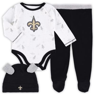 Outerstuff Newborn & Infant White/ New Orleans Saints Dream Team Bodysuit Pants & Hat Set