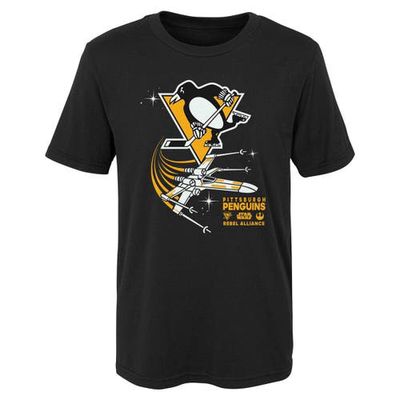 Outerstuff Preschool Black Pittsburgh Penguins Star Wars Rebel Alliance T-Shirt