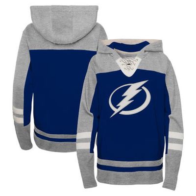 Outerstuff Preschool Blue Tampa Bay Lightning Ageless Revisited Lace-Up V-Neck Pullover Hoodie
