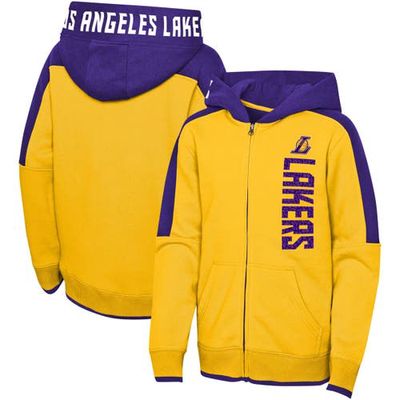 Outerstuff Preschool Gold Los Angeles Lakers Post-Up Full-Zip Hoodie