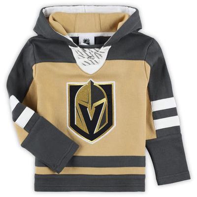 Outerstuff Preschool Gold Vegas Golden Knights Ageless Revisited Lace-Up V-Neck Pullover Hoodie