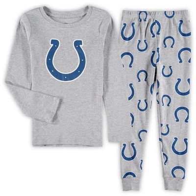 Outerstuff Preschool Gray Indianapolis Colts Long Sleeve T-Shirt & Pants Sleep Set