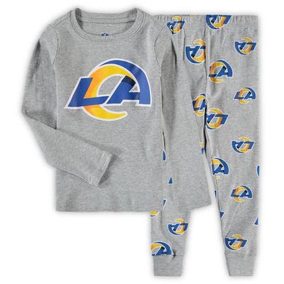 Outerstuff Preschool Gray Los Angeles Rams Long Sleeve T-Shirt & Pants Sleep Set
