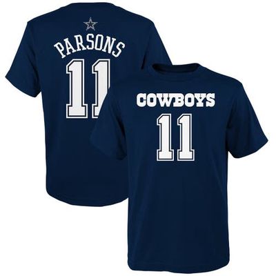 Outerstuff Preschool Micah Parsons Navy Dallas Cowboys Mainliner Player Name & Number T-Shirt