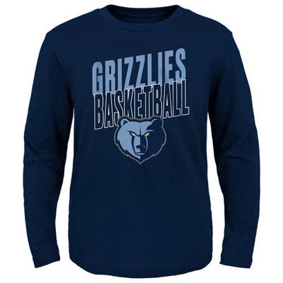 Outerstuff Preschool Navy Memphis Grizzlies Showtime Long Sleeve T-Shirt