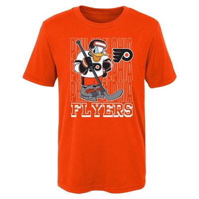 Outerstuff Preschool Orange Philadelphia Flyers Disney Three-Peat Logo T-Shirt