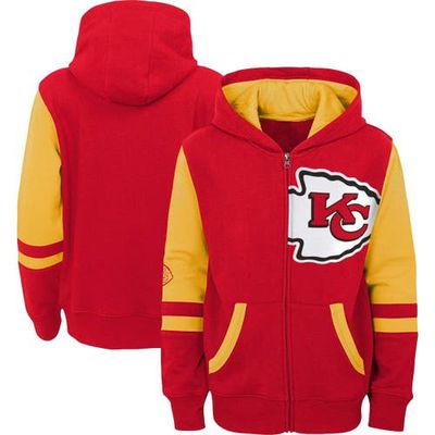 Outerstuff Preschool Red Kansas City Chiefs Stadium Color Block Full-Zip Hoodie