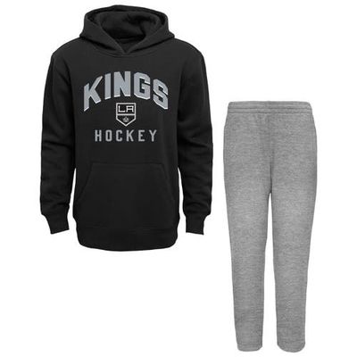 Outerstuff Toddler Black/Heather Gray Los Angeles Kings Play by Play Pullover Hoodie & Pants Set