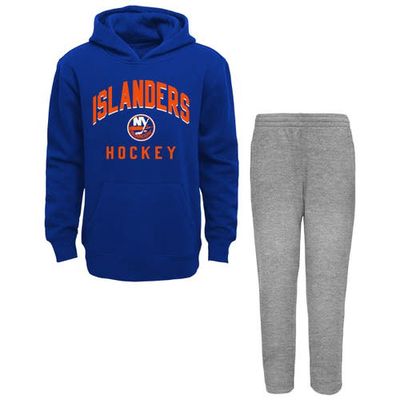 Outerstuff Toddler Blue/Heather Gray New York Islanders Play by Play Pullover Hoodie & Pants Set