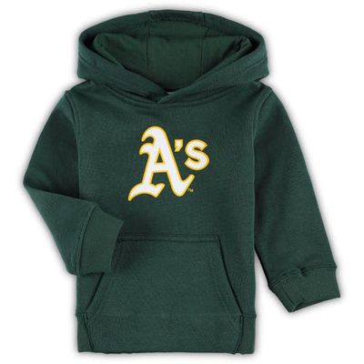 Outerstuff Toddler Green Oakland Athletics Team Primary Logo Fleece Pullover Hoodie