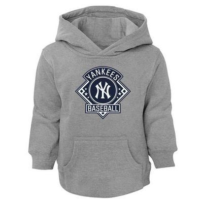 Outerstuff Toddler Heather Gray New York Yankees Fence Swinger Pullover Hoodie