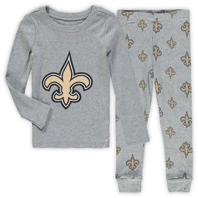 Outerstuff Toddler Heathered Gray New Orleans Saints Sleep Set in Heather Gray