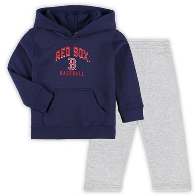 Outerstuff Toddler Navy/Gray Boston Red Sox Play-By-Play Pullover Fleece Hoodie & Pants Set