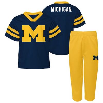 Outerstuff Toddler Navy Michigan Wolverines Two-Piece Red Zone Jersey & Pants Set