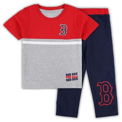 Outerstuff Toddler Navy/Red Boston Red Sox Batters Box T-Shirt & Pants Set