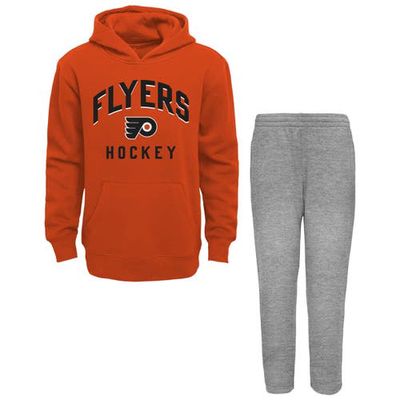 Outerstuff Toddler Orange/Heather Gray Philadelphia Flyers Play by Play Pullover Hoodie & Pants Set